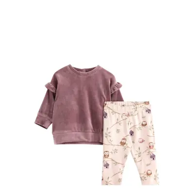 Lindex Set Sweater Velour And Legging - Multi/patterned - 92