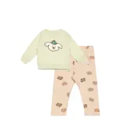 Lindex Set Sweatshirt Leggings Front - Beige - 92