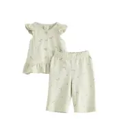 Lindex Set - Top And Leggings - Green - 62