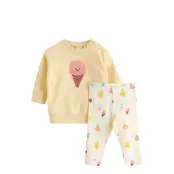 Lindex Set With Sweatshirt And Leggings - Yellow - 92