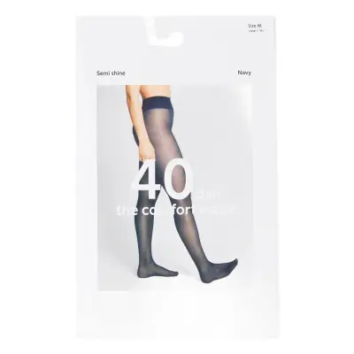 Lindex Tights 40 Den The Comfort Wais Marinblå