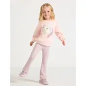 Lindex Flared Trousers - Pink - 98