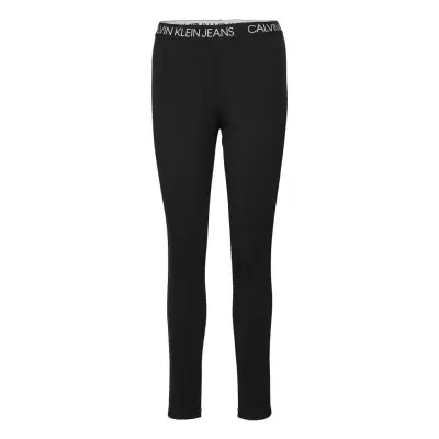Logo Elastic Milano Leggings Leggings Svart Calvin Klein Jeans