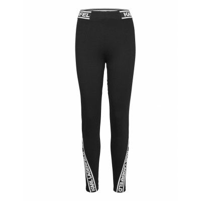 Logo Punto Legging Leggings Svart Karl Lagerfeld
