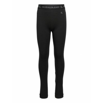 Logo Tape Legging Leggings Svart Calvin Klein
