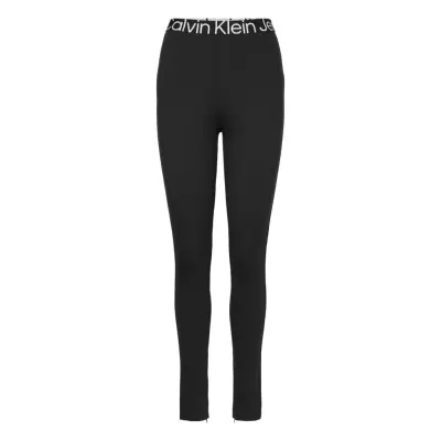 Logo Tape Milano Leggings Bottoms Leggings Svart Calvin Klein Jeans