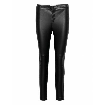 Londonpu Leather Leggings/Byxor Svart Mango
