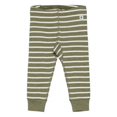 Long Johns Po.P Stripe Leggings Grön Polarn O. Pyret