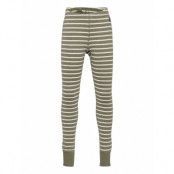 Long Johns Striped Preschool Leggings Grön Polarn O. Pyret