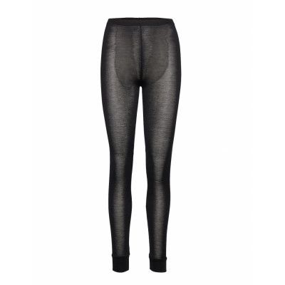 Silk Jersey - Long Tights Pyjamasbyxor Mjukisbyxor Svart Lady Avenue