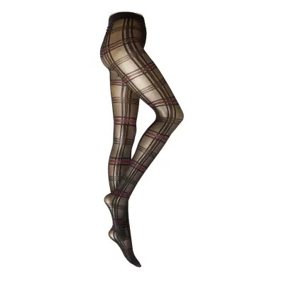 Lotta Square Tights Lingerie Pantyhose & Leggings Svart Swedish Stockings