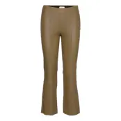 Lr-Gloria Trousers Leather Leggings/Byxor Grön Levete Room