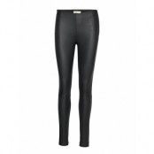 Lr-Gloria Bottoms Trousers Leather Leggings-Byxor Svart Levete Room