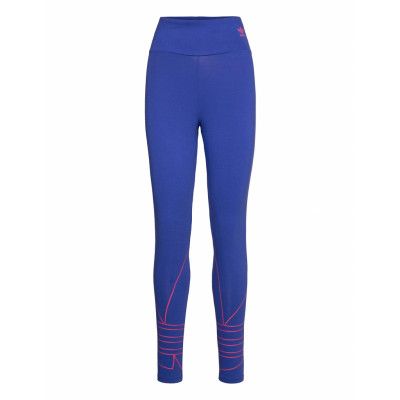 Lrg Logo Tights Leggings Blå Adidas Originals