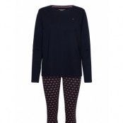 Ls Tee & Legging Set Print Pyjamas Multi/mönstrad *Villkorat Erbjudande Tommy Hilfiger