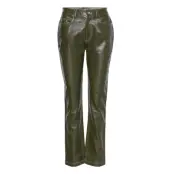 Lucia Tori Pants Bottoms Trousers Leather Leggings-Byxor Grön Hosbjerg