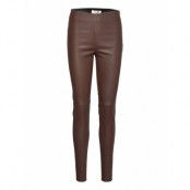 Lucille Stretch Leather Legging Trousers Leather Leggings/Byxor Brun MOS MOSH