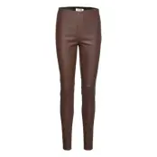 Lucille Stretch Leather Legging Trousers Leather Leggings/Byxor Brun MOS MOSH