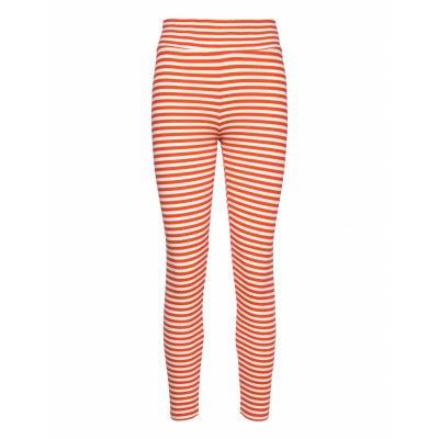 Ludmilla Tights Gots *Villkorat Erbjudande Leggings Röd Basic Apparel