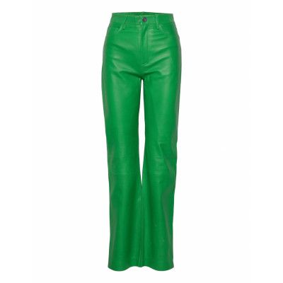 Lynn Pants Leather Trousers Leather Leggings/Byxor Grön REMAIN Birger Christensen