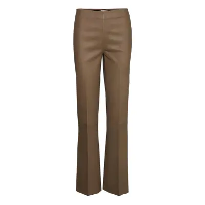 Mabella - Lamb Stretch Trousers Leather Leggings/Byxor Brun Day Birger Et Mikkelsen