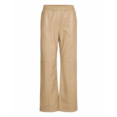Mac Trousers Leather Leggings/Byxor Beige Mango