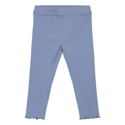 Mango Cotton Ribbed Leggings - Blue - 86