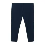 Mango Cotton Ribbed Leggings - Navy - 5-6