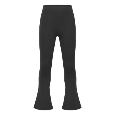 Mango Flared Cotton Leggings - Black - 6