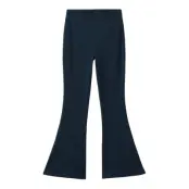 Mango Flared Cotton Leggings - Navy - 11