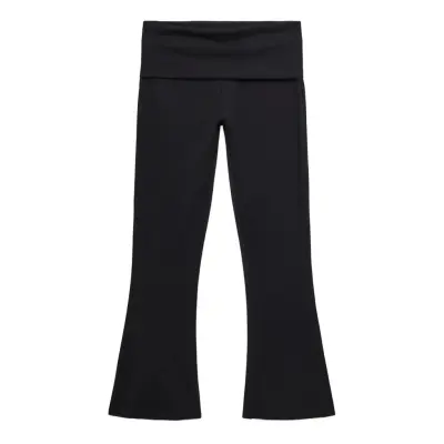 Mango Flared Leggings - Black - 7
