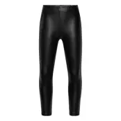 Mango Leather-Effect Leggings - Black - 164