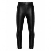 Mango Leather-Effect Leggings Svart