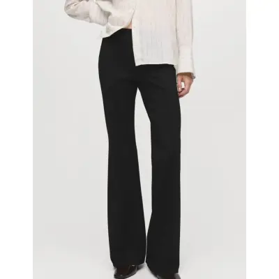 Mango Leggings With Seam Detail - Black - XXL