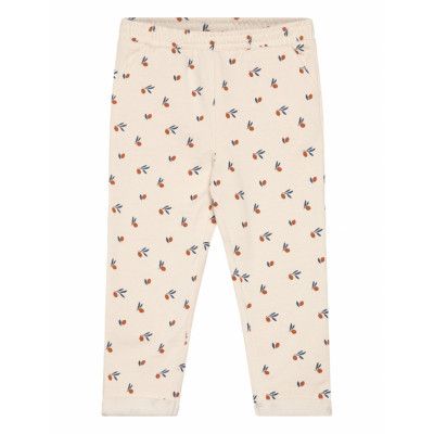 Mango Printed Cotton Trousers Kräm