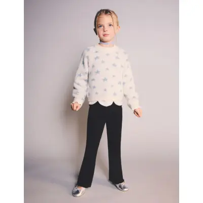 Mango Ribbed Flared Leggings - Black - 9-12M