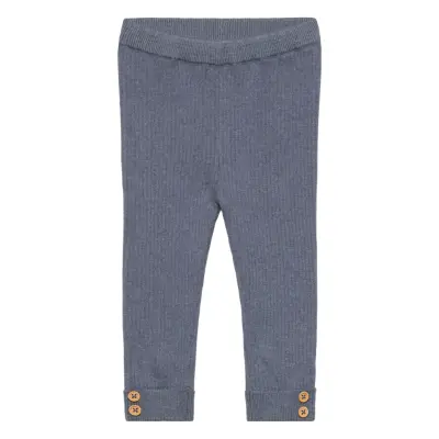 Mango Ribbed Knitted Leggings - Blue - 9-12M