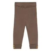 Mango Ribbed Knitted Leggings - Brown - 3-6M
