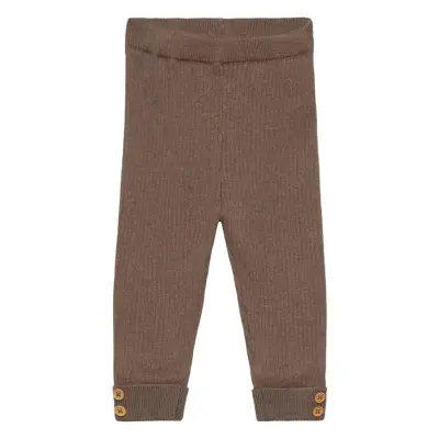 Mango Ribbed Knitted Leggings - Brown - 6-9M