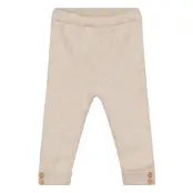 Mango Stripes Knitted Leggings Beige