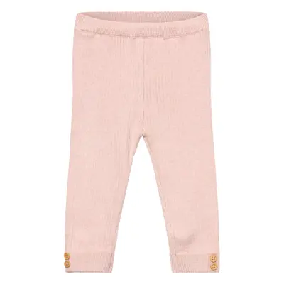 Mango Ribbed Knit Leggings Rosa