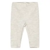 Mango Stripped Cotton Leggings - Cream - 6-9M