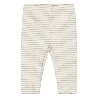 Mango Stripped Cotton Leggings - Cream - 6-9M