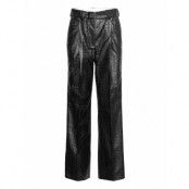 Margaret Pants Trousers Leather Leggings/Byxor Svart Soulland