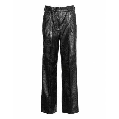 Margaret Pants Trousers Leather Leggings/Byxor Svart Soulland
