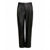 Marie Pleat Pants Trousers Leather Leggings/Byxor Svart DESIGNERS, REMIX