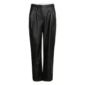 Marie Pleat Pants Trousers Leather Leggings/Byxor Svart DESIGNERS, REMIX