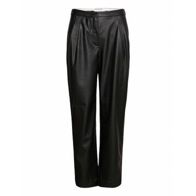 Marie Pleat Pants Trousers Leather Leggings/Byxor Svart DESIGNERS, REMIX