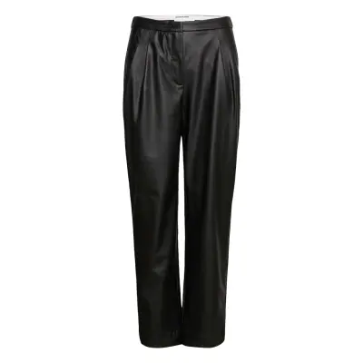 Marie Pleat Pants Trousers Leather Leggings/Byxor Svart DESIGNERS, REMIX