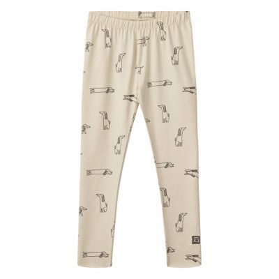 Marie Printed Leggings Bottoms Leggings Cream Liewood